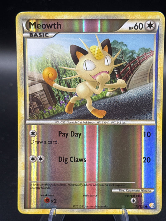 Pokémon TCG: 2010 Meowth 75/123 - HeartGold SoulSilver Reverse Holo
