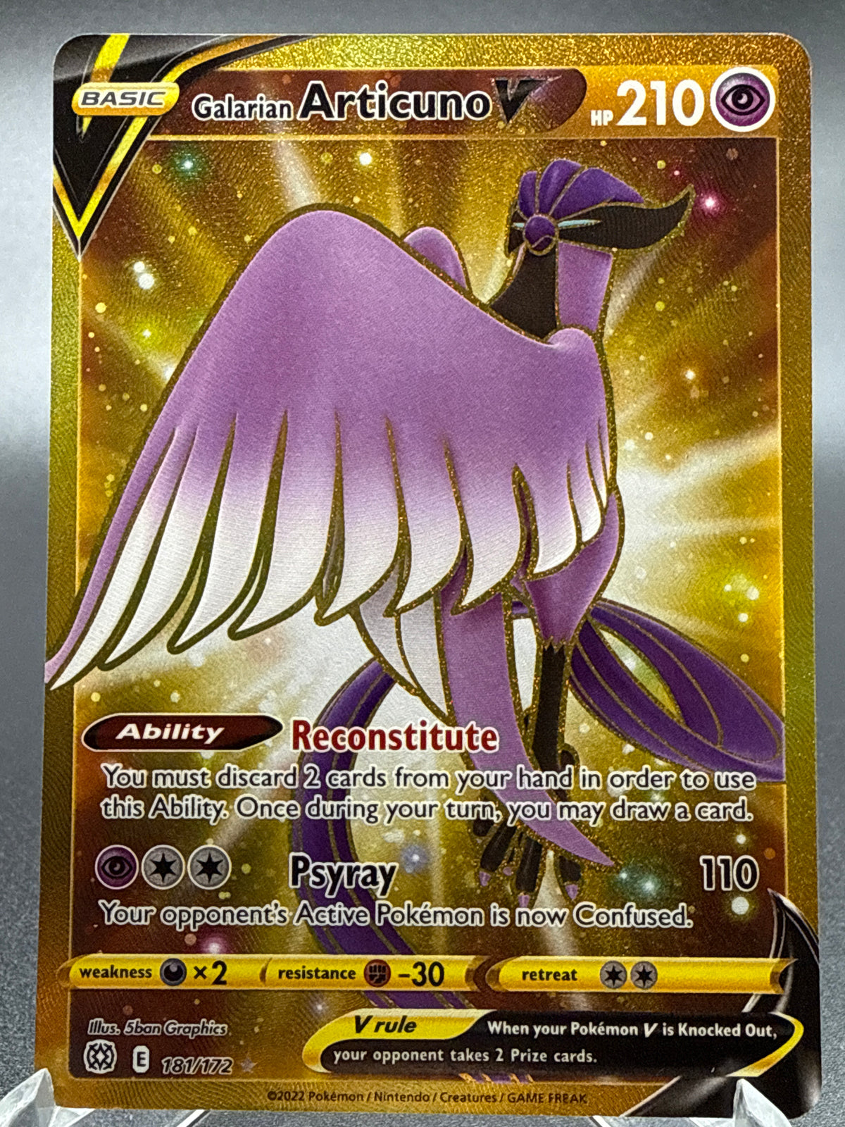 Pokémon TCG: 2022 - Galarian Articuno V - 181/172 - SWSH: Briliant Stars