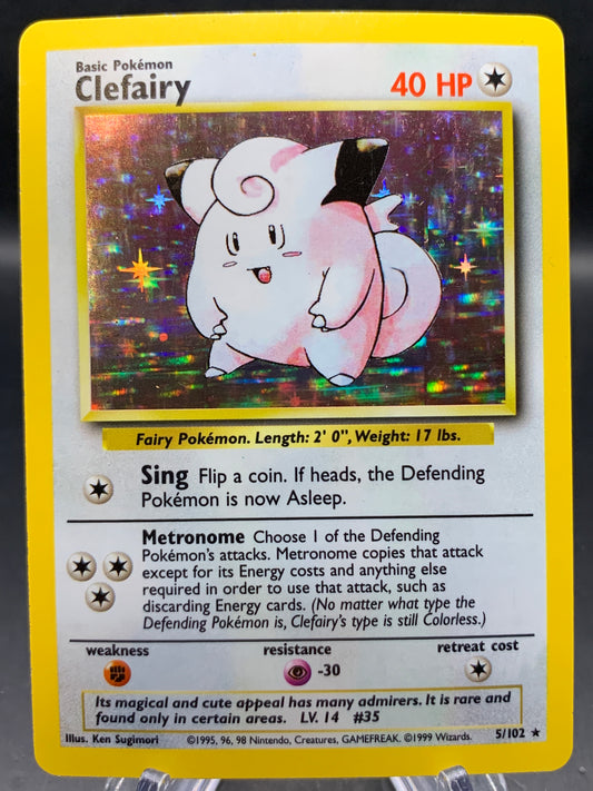 Pokémon TCG: 1999 Clefairy - 5/102 - Base Set Holo