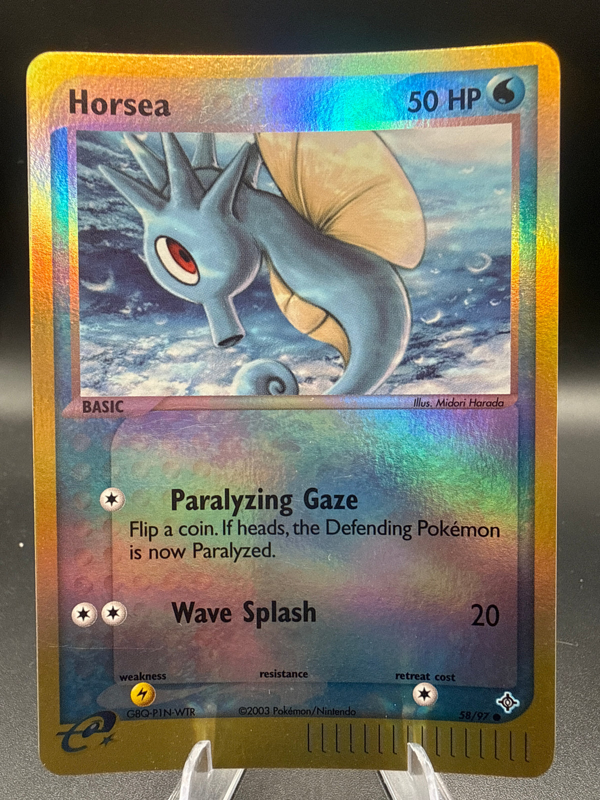 Pokémon TCG: 2003 Horsea 58/97 Dragon Reverse Holo