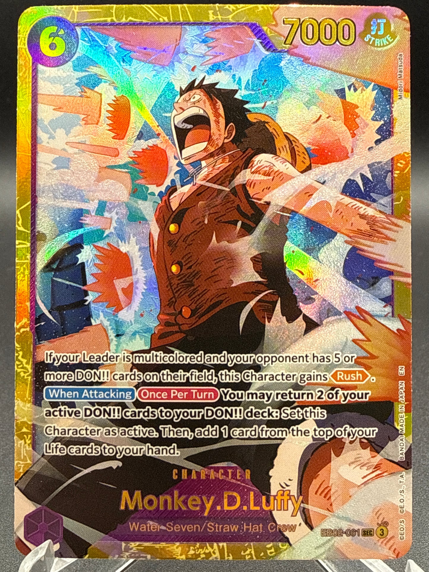 One Piece TCG: Monkey.D.Luffy SEC - EB02-061 - Anime 25th collection