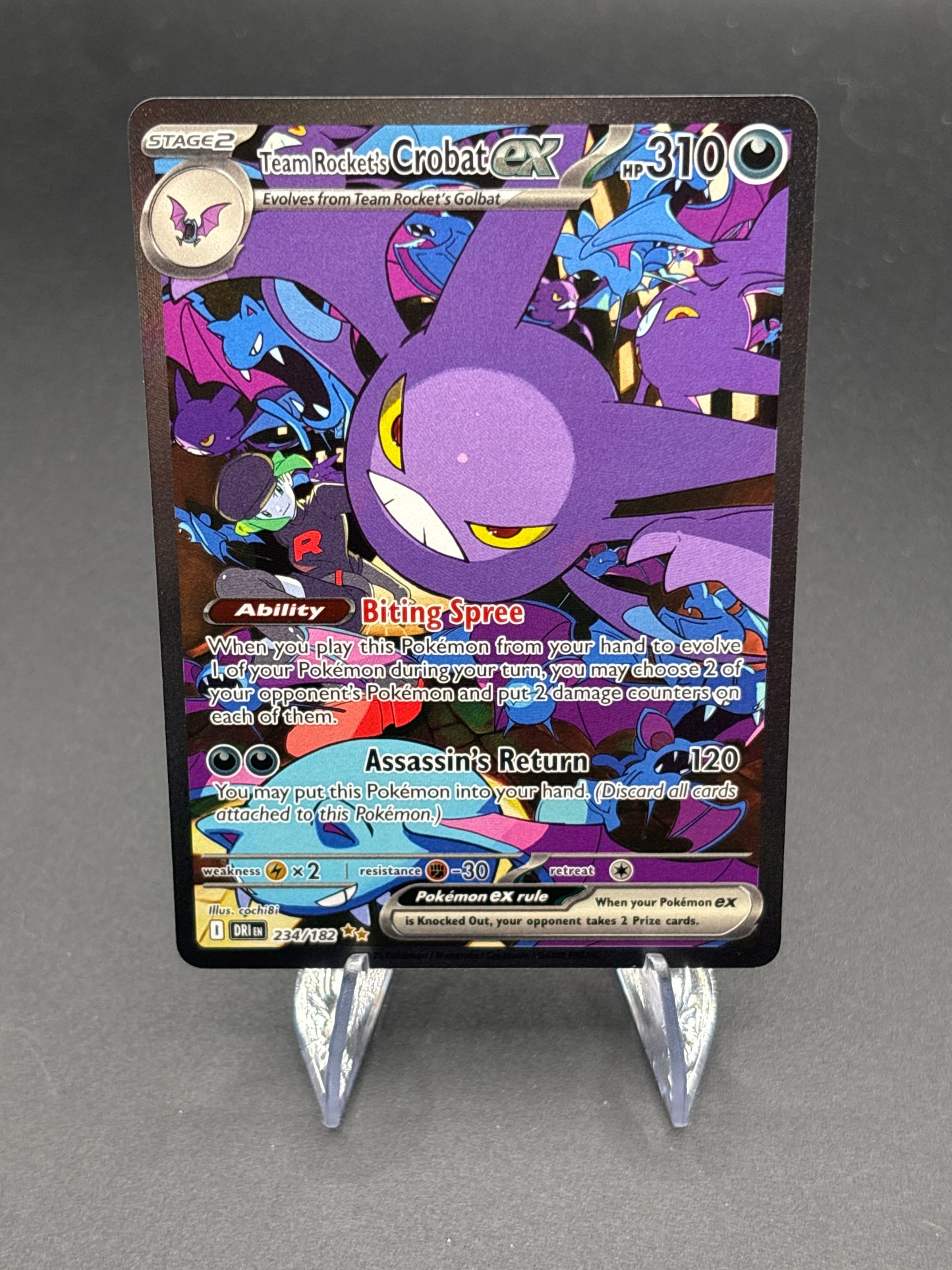 Pokémon TCG: 2023 Team Rockets Crobat ex - 234/182 - Destined Rivals