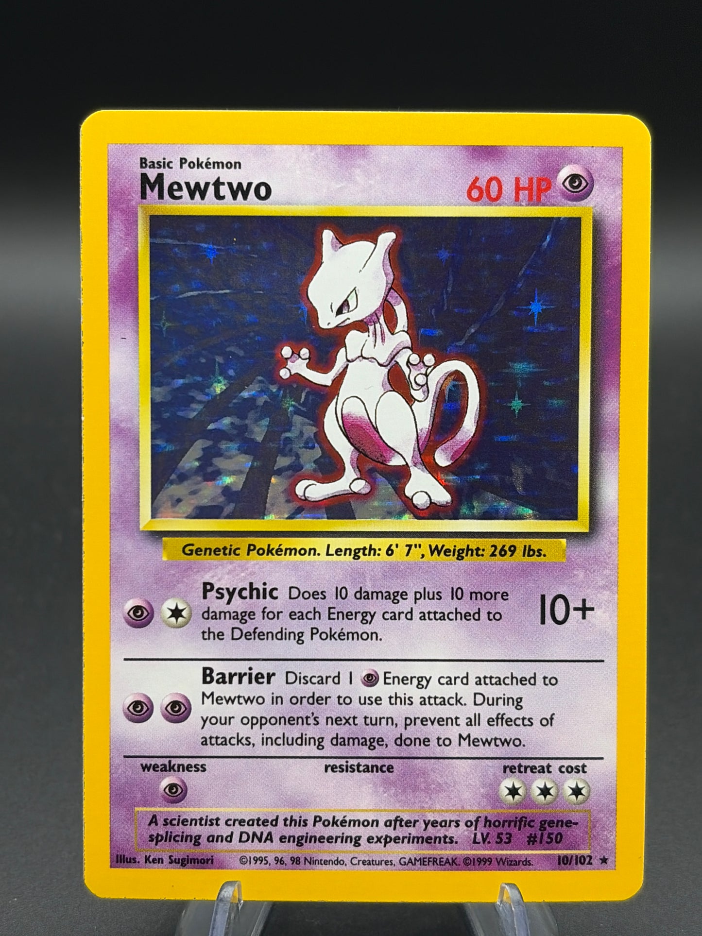 Pokémon TCG: Mewtwo Holo 10/102 Base Set LP
