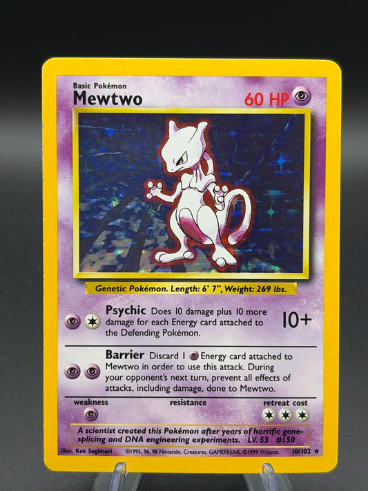 Pokémon TCG: Mewtwo Holo 10/102 Base Set LP