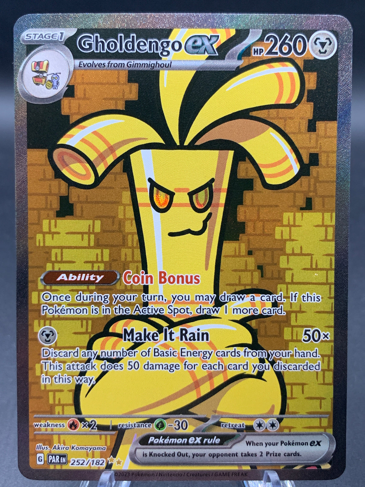 Pokémon TCG: 2023 Gholdengo ex - 252/182 - S&V: Paradox Rift