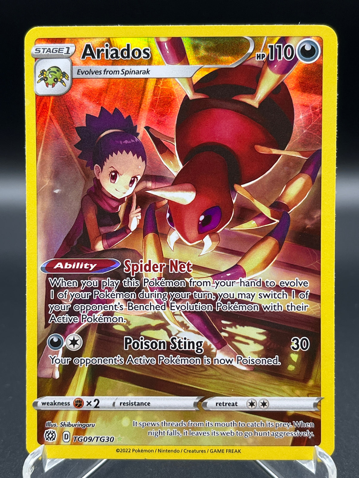 Pokémon TCG: 2022 Ariados - TG09/TG30 - SWSH: Brilliant Stars Trainer Gallery