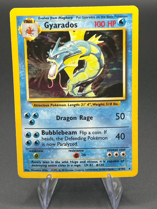 Pokémon TCG: 1999 Gyarados 6/102 Base Set Holo