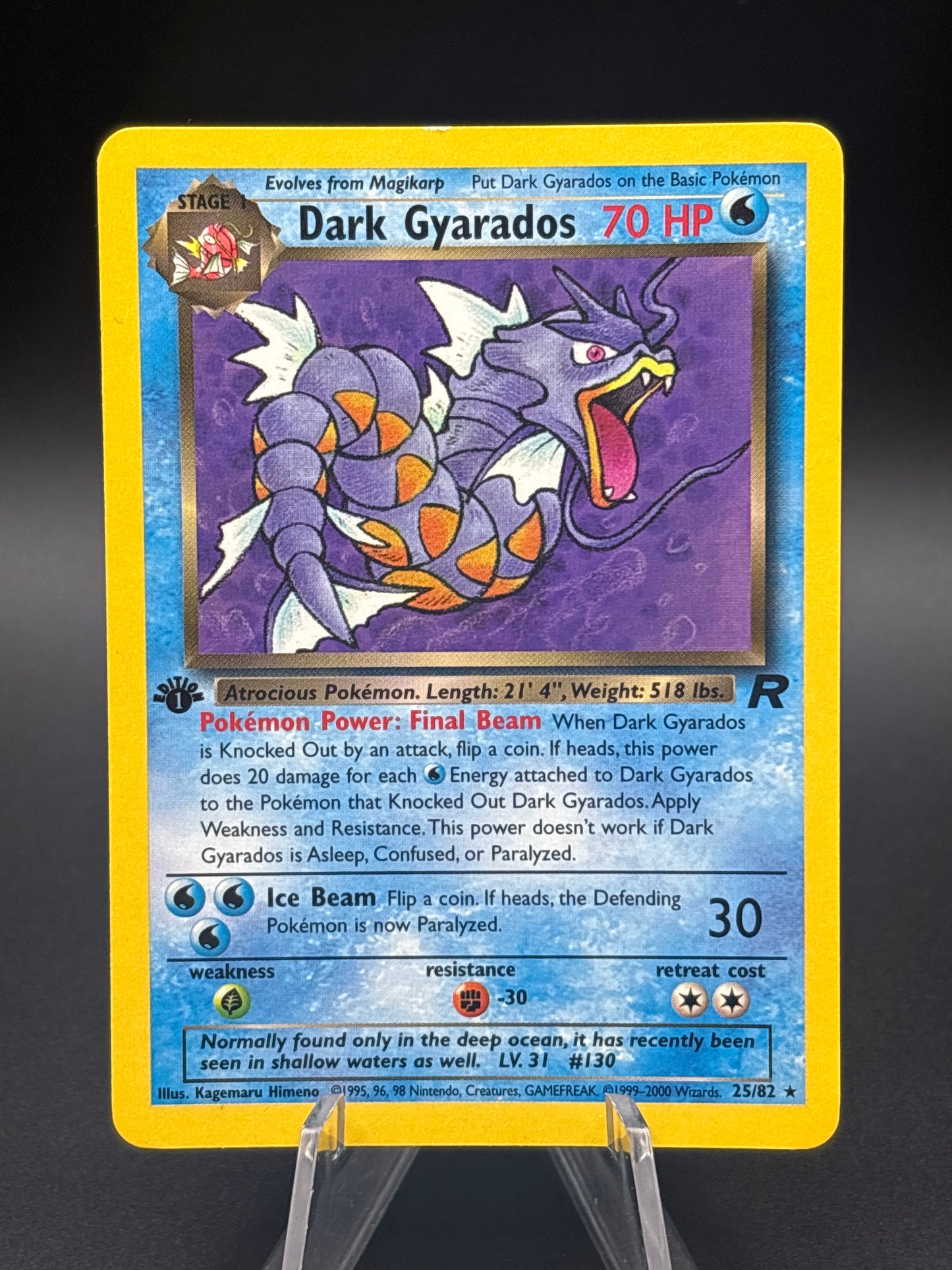 Pokémon TCG: 2000 Dark Gyarados 25/82 Team Rocket 1st Edition