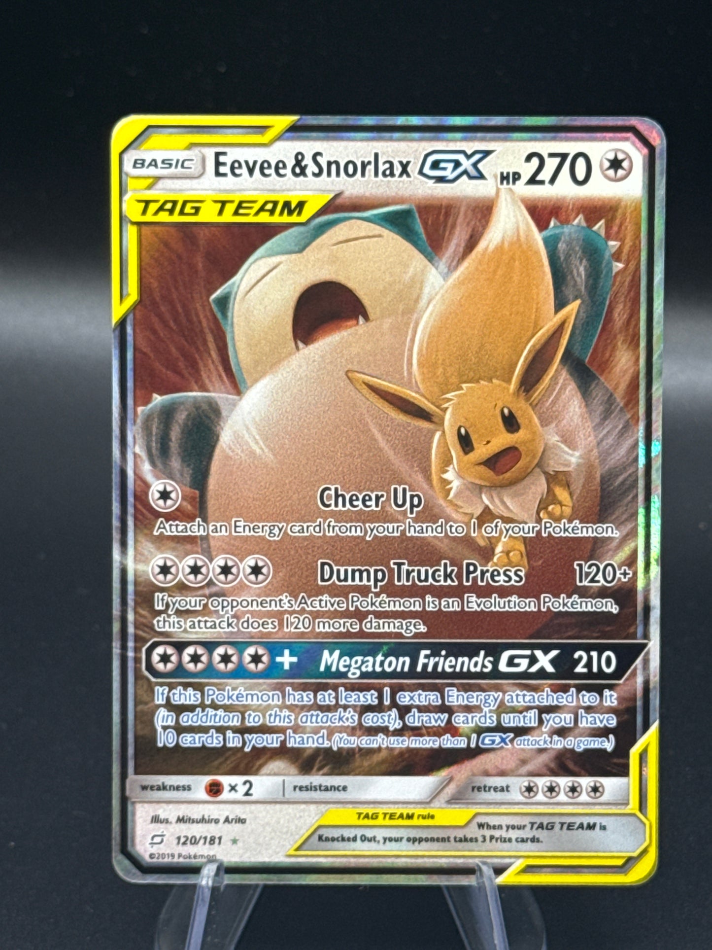 Pokémon TCG: 2019 Eevee & Snorlax GX 120/181 Team Up