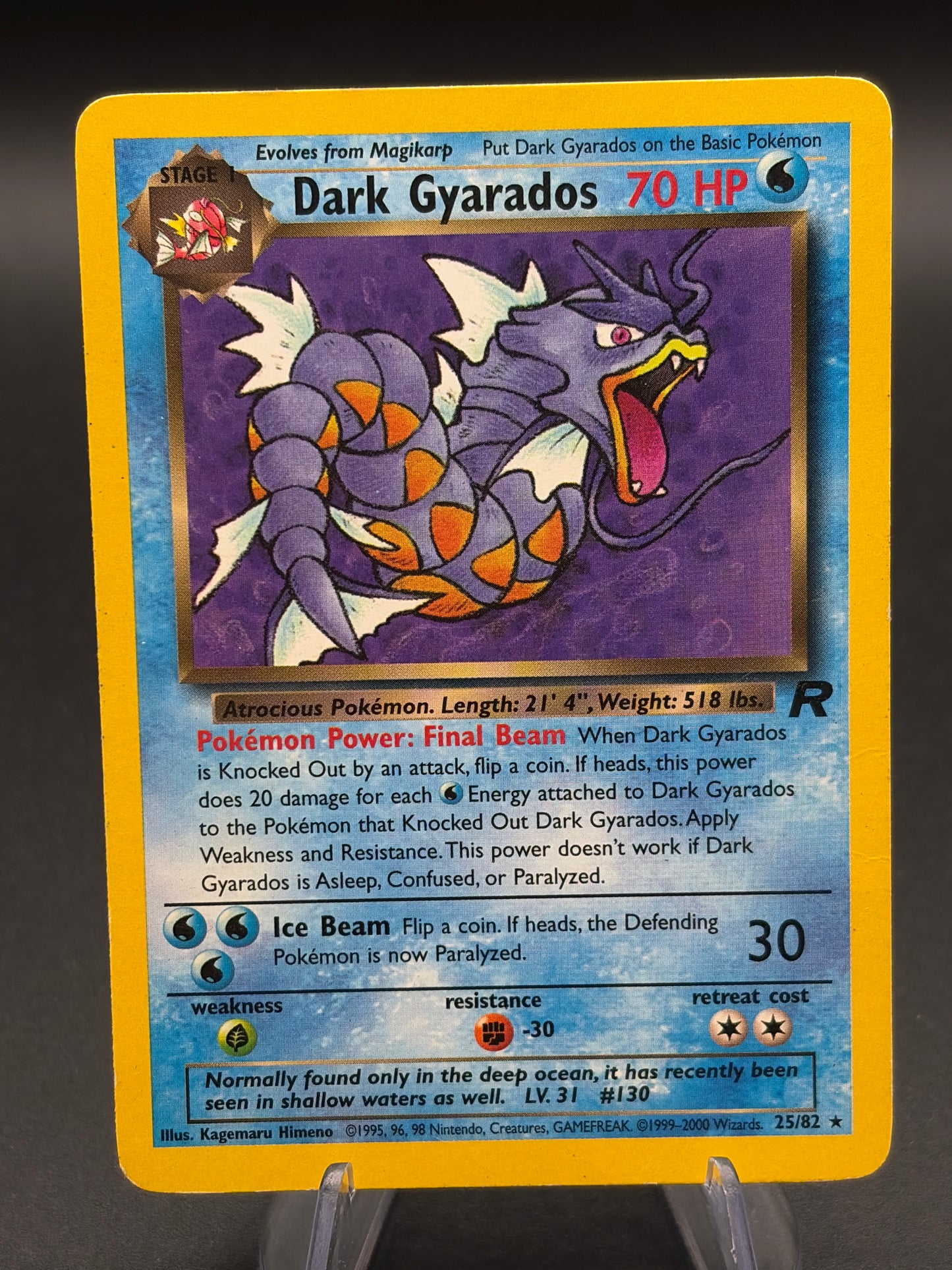 Pokémon TCG: 2000 Dark Gyarados 25/82 Team Rocket LP