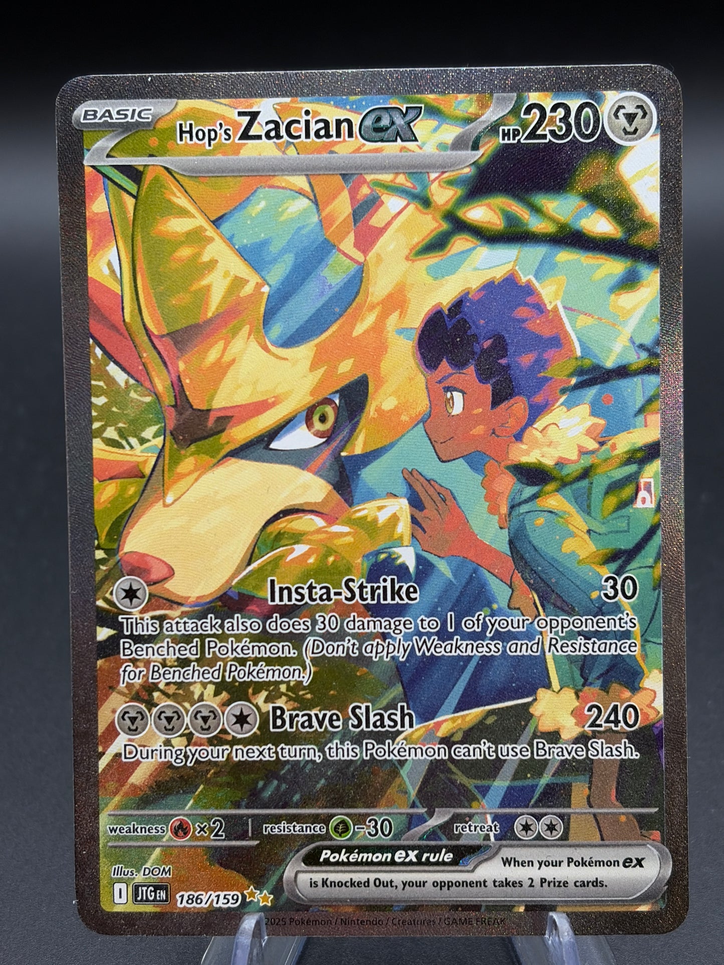 Pokémon TCG: 2025 Hop's Zacian ex - 186/159 - SV: Journey Together