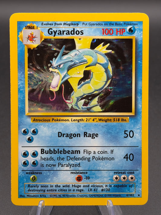 Pokémon TCG: 1999 Gyarados 6/102 Base Set Holo