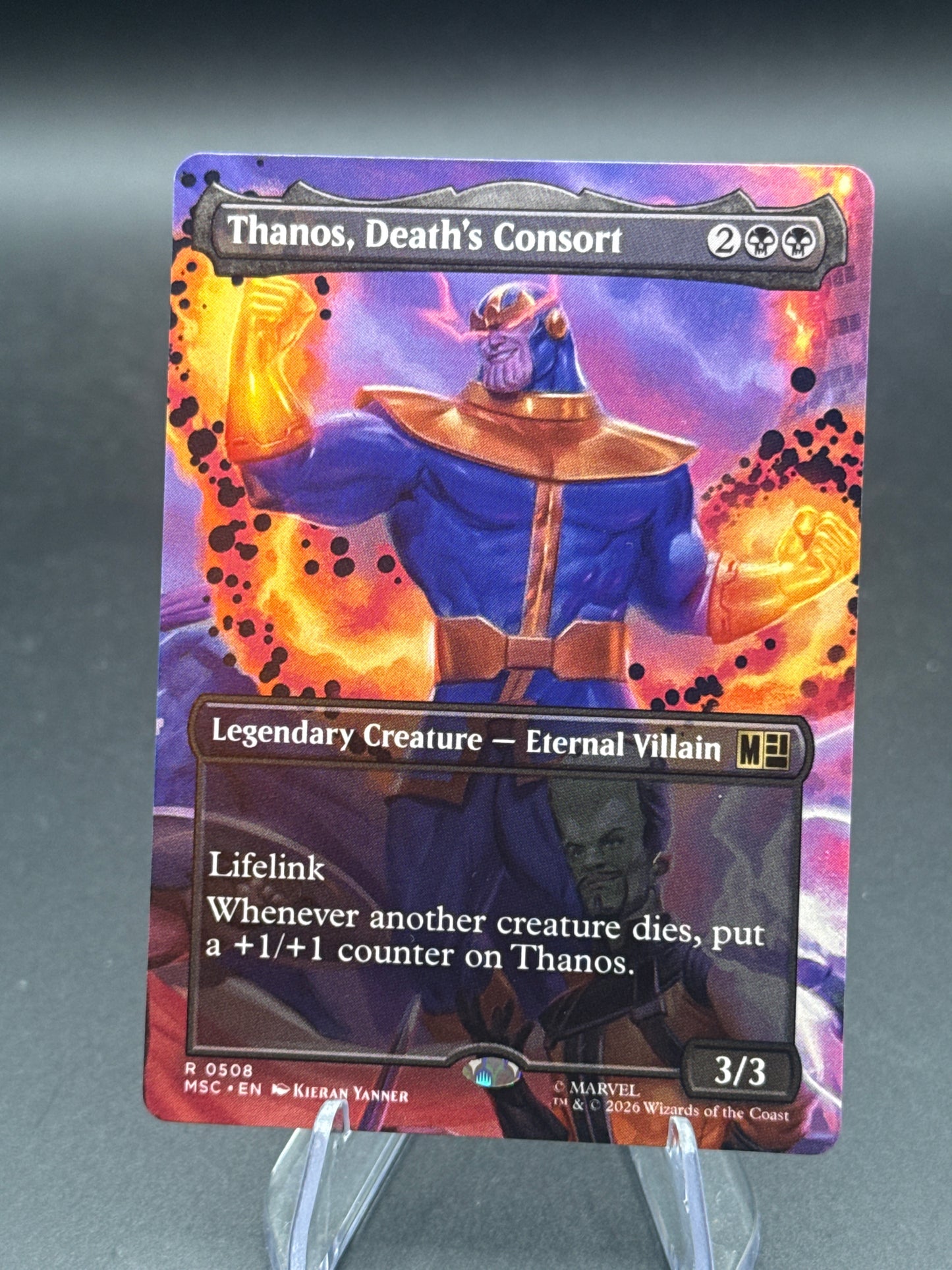 MTG TCG:  Thanos, Death's Consort R 0508 (Borderless) - Commander: Marvel Super Heroes