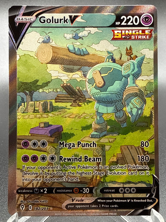 Pokémon TCG: 2021 Golurk V - 182/203 - SWSH: Evolving Skies