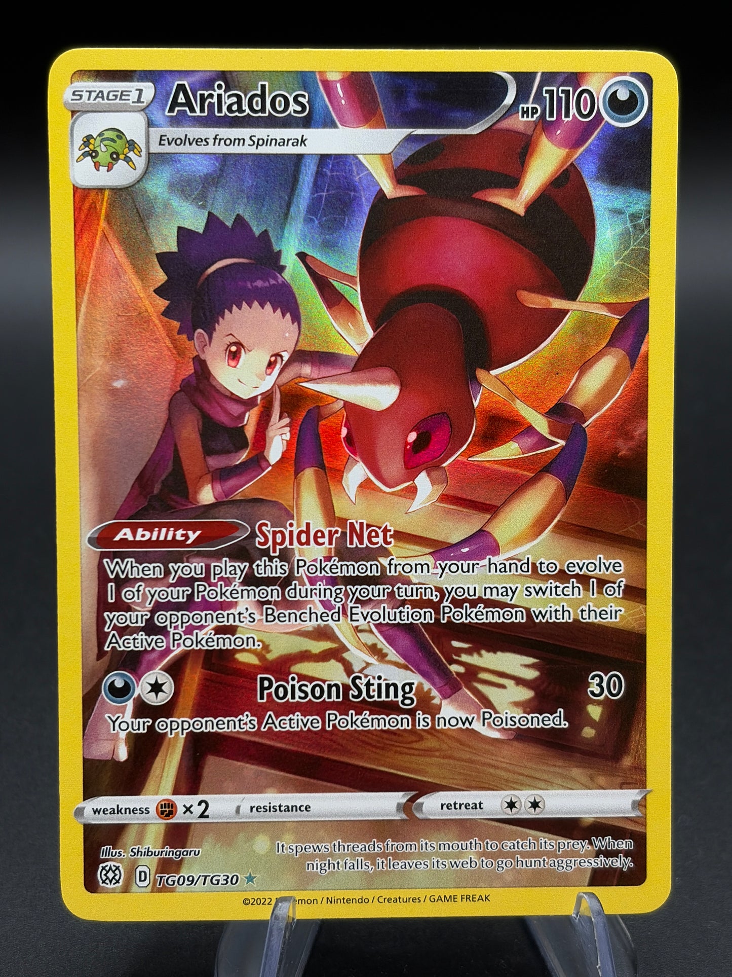 Pokémon TCG: 2022 Ariados TG09/TG30 SWSH: Brilliant Stars Trainer Gallery