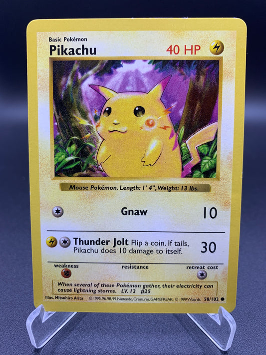 Pokemon TCG - Pikachu - Base Set - 58/102 - Shadowless