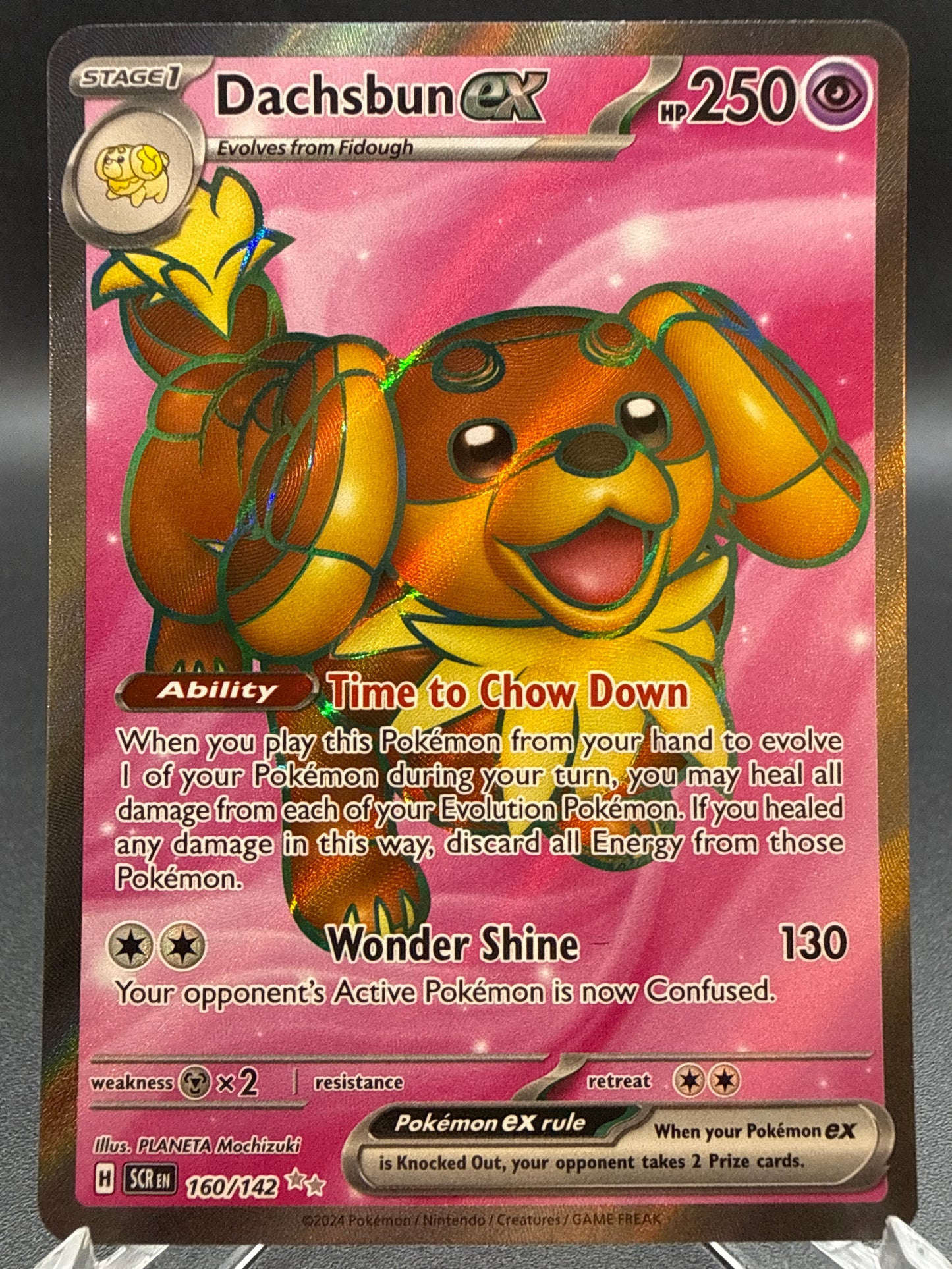 Pokémon TCG: 2024 Dachsbun ex 160/142 SV: Stellar Crown
