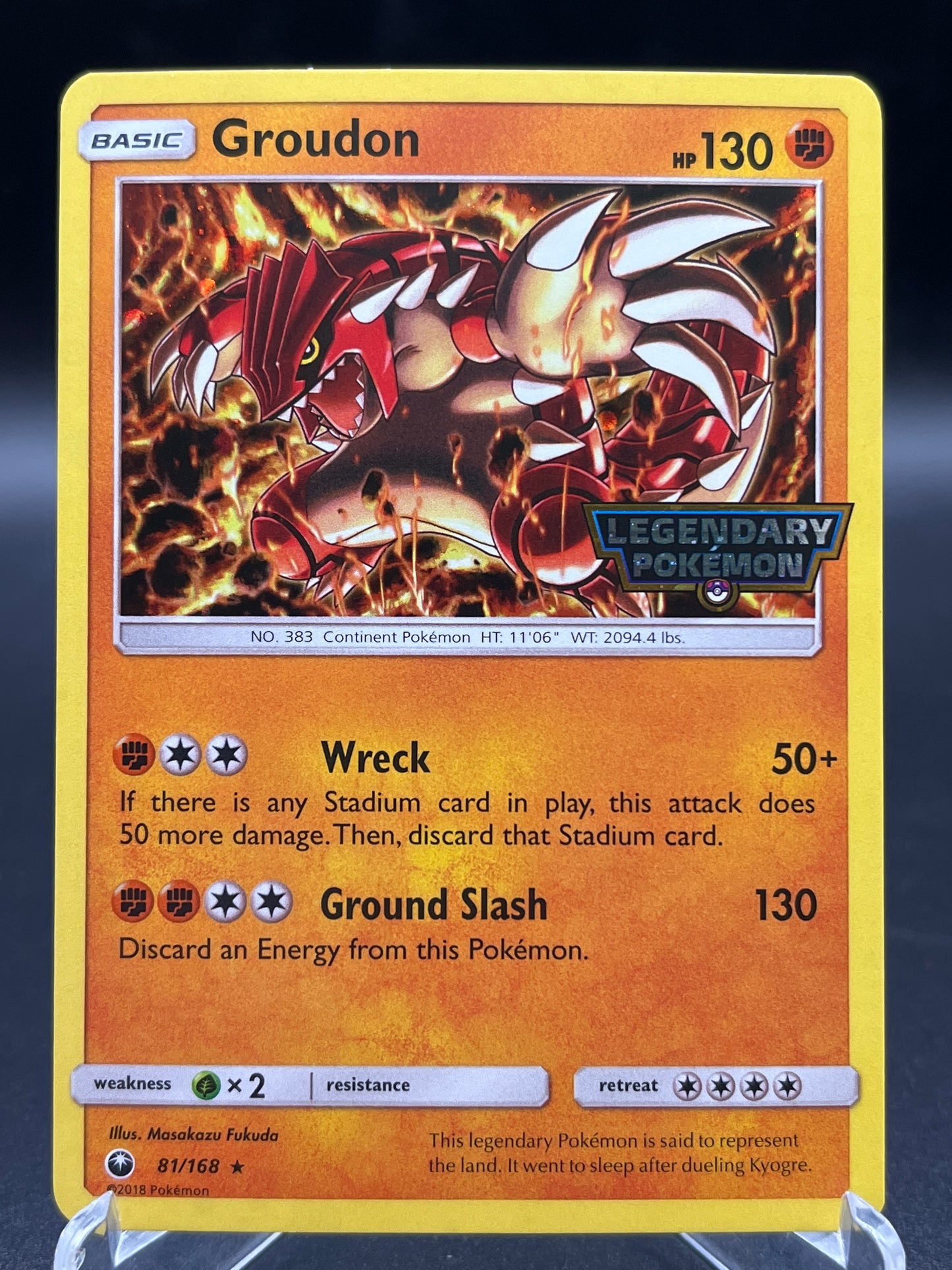 Pokémon TCG: 2018 Groudon - 81/168 (Cosmos Holo) (Gamestop Promo) - Miscellaneous Cards & Products