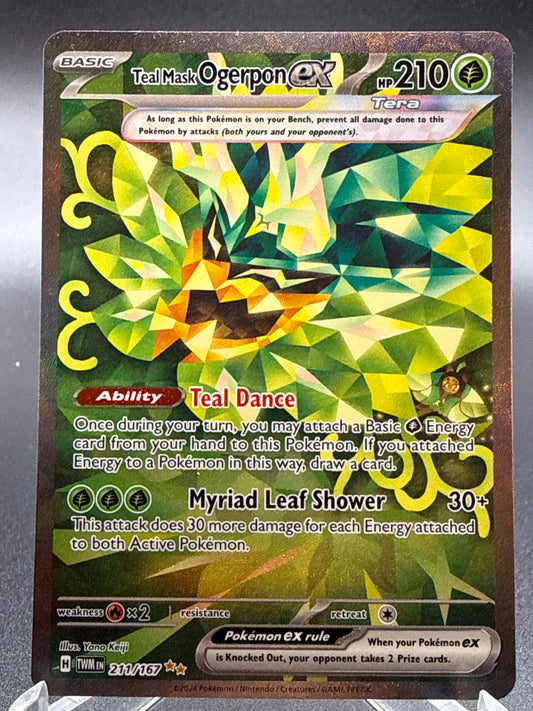 Pokémon TCG: 2024 Teal Mask Ogerpon ex 211/167 SV: Twilight Masquerade