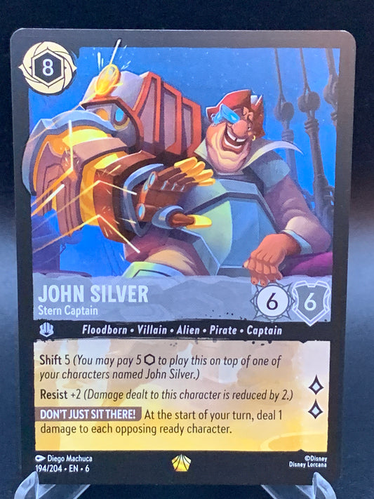 Lorcana TCG: John Silver Stern Captain 194/204 Azurite Sea