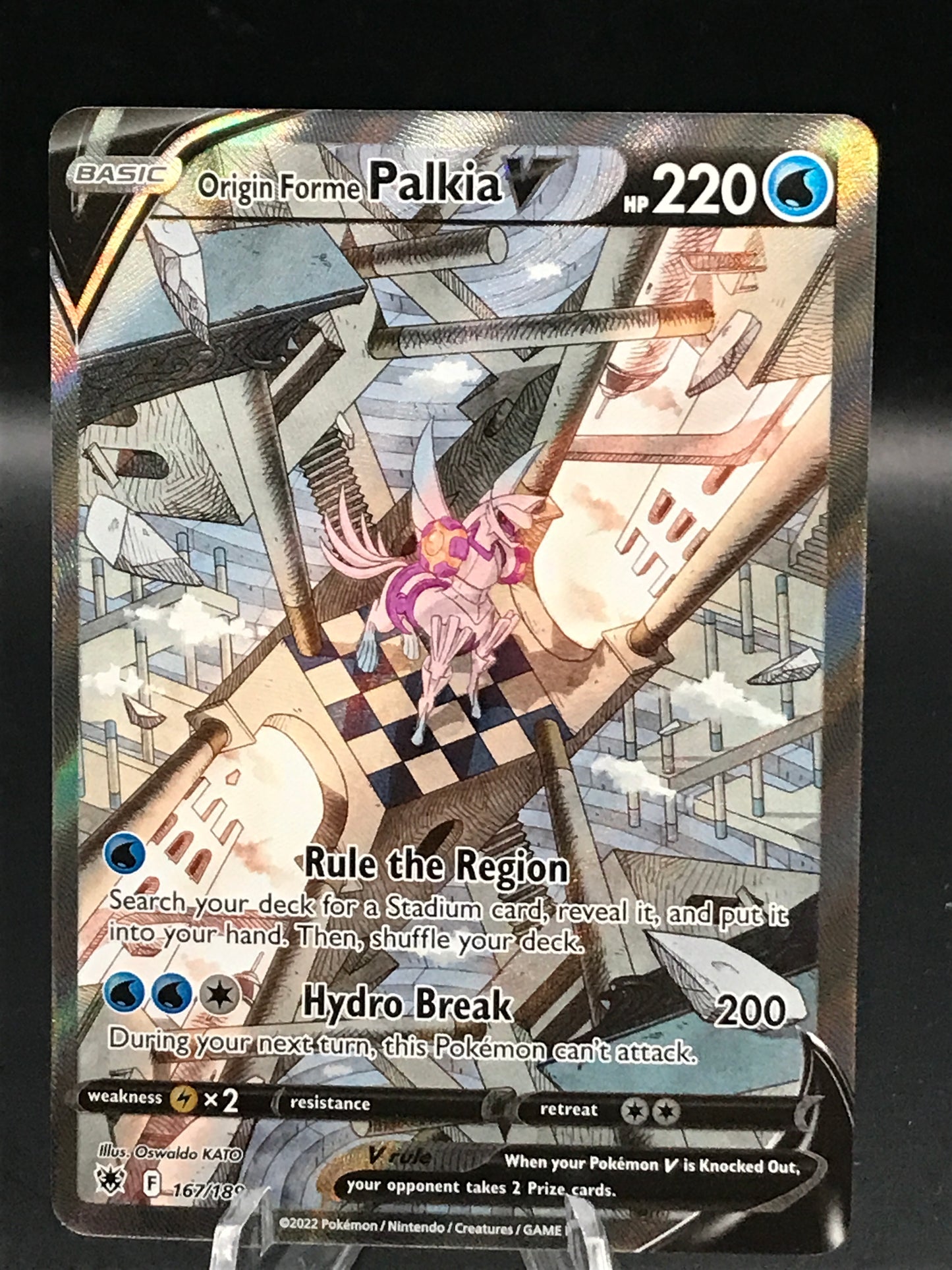 Pokémon TCG: 2022 Origin Forme Palkia V 167/189 S&S Astral Radiance Alt Art