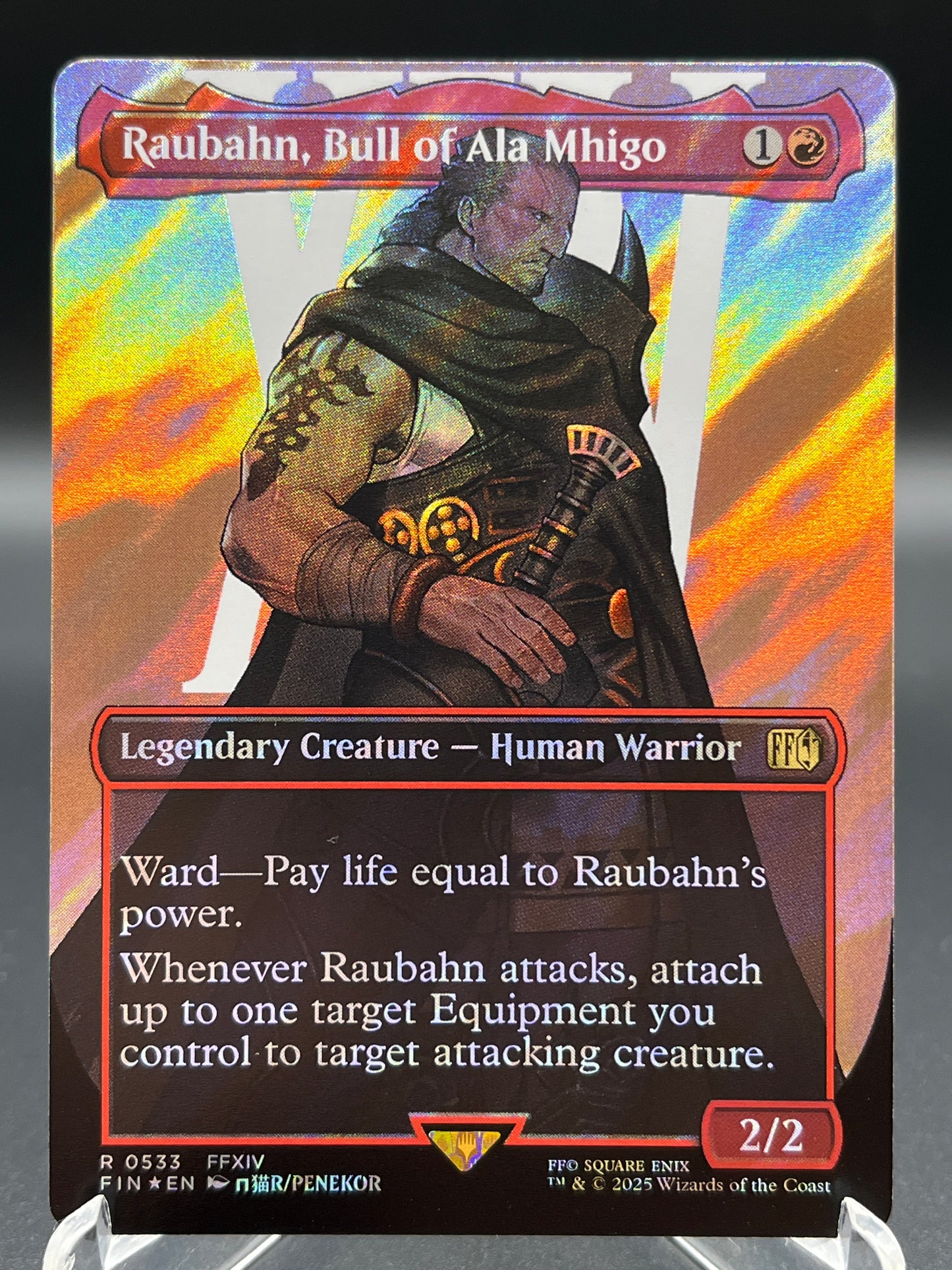 MTG TCG: Raubahn, Bull of Ala Mhigo (Borderless) (Surge Foil) - FINAL FANTASY (FIN)