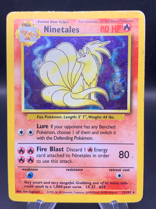Pokémon TCG: 1999 Ninetales 12/102 Base Set Holo