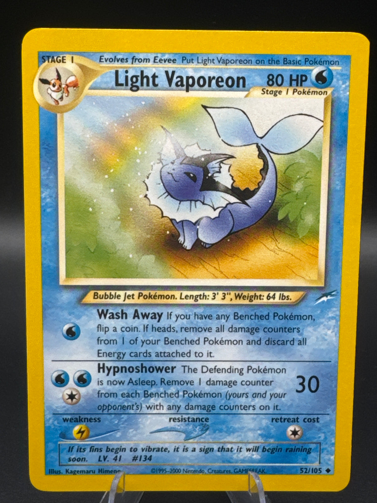 Pokémon TCG: 2002 Light Vaporeon 52/105 Neo Destiny Unlimited