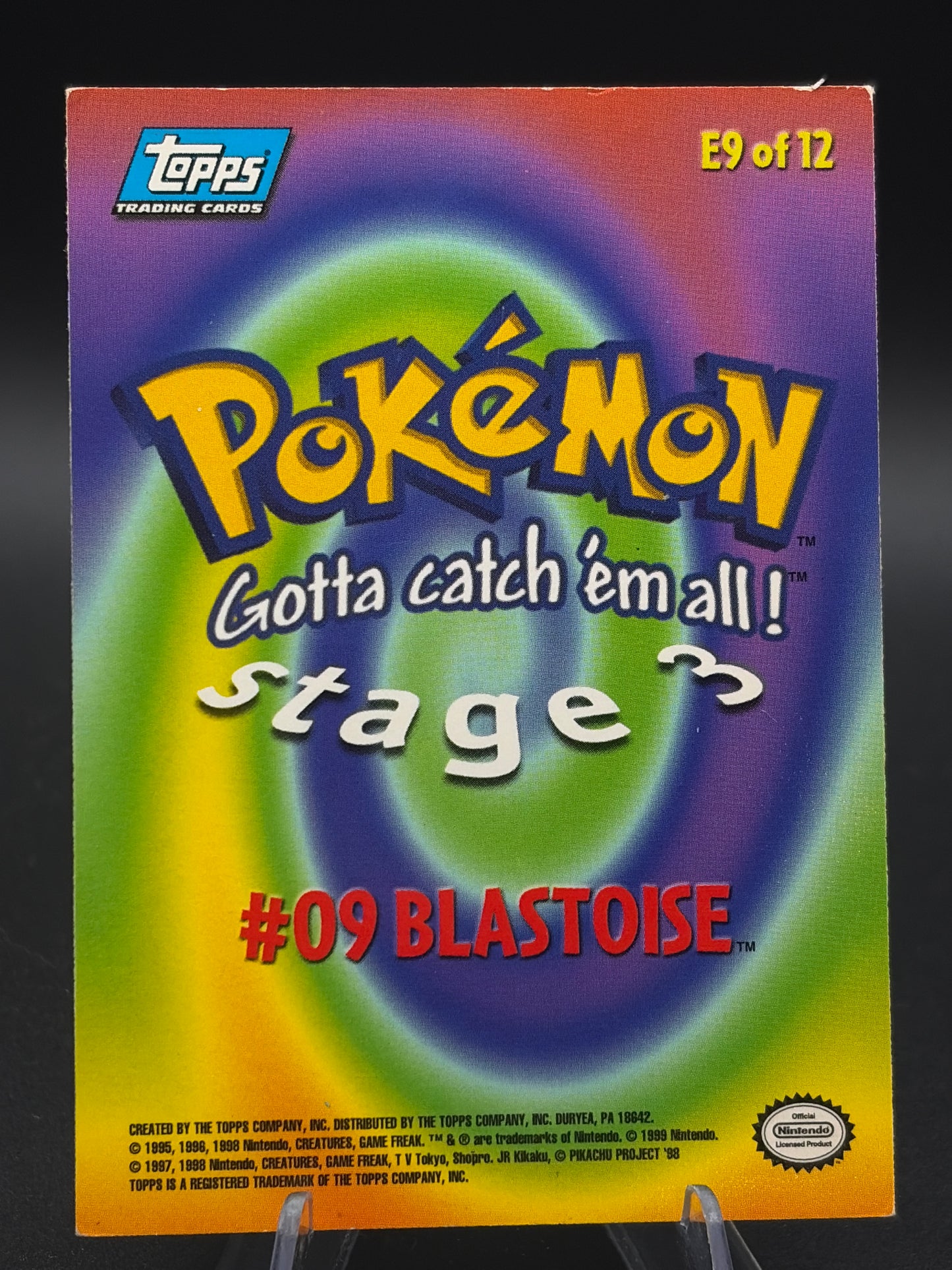 Pokémon: Blastoise  #09 - E9 of 12 - Topps Chrome Series 3