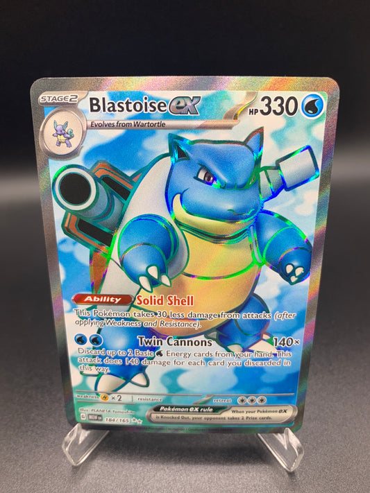 Pokémon TCG: 2023 Blastoise ex 184/165 SV: Scarlet & Violet 151