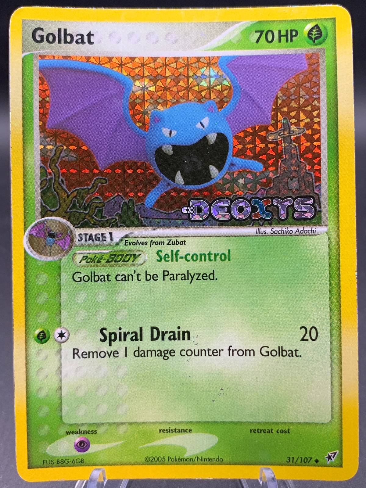 Pokémon TCG: 2005 Golbat - 31/107 - Ex Deoxys Reverse Holo