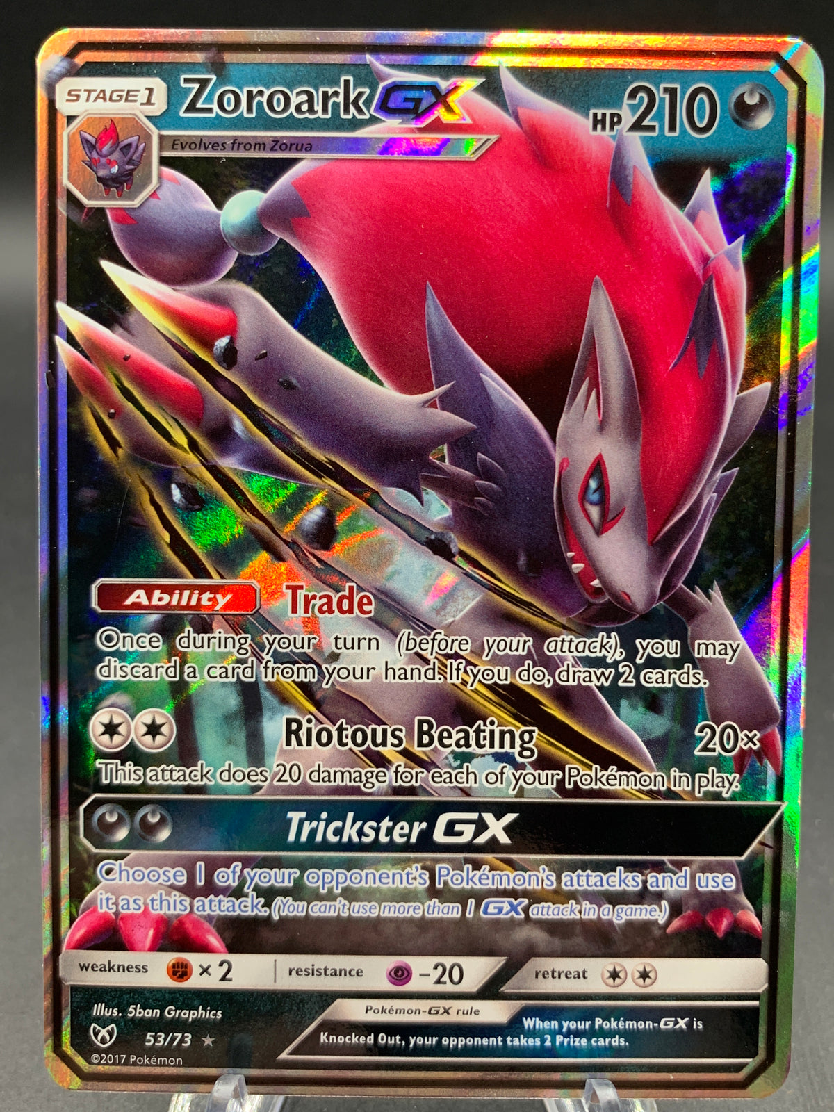 Pokémon TCG: 2017 Zoroark GX - 53/73 - SHL: Shining Legends