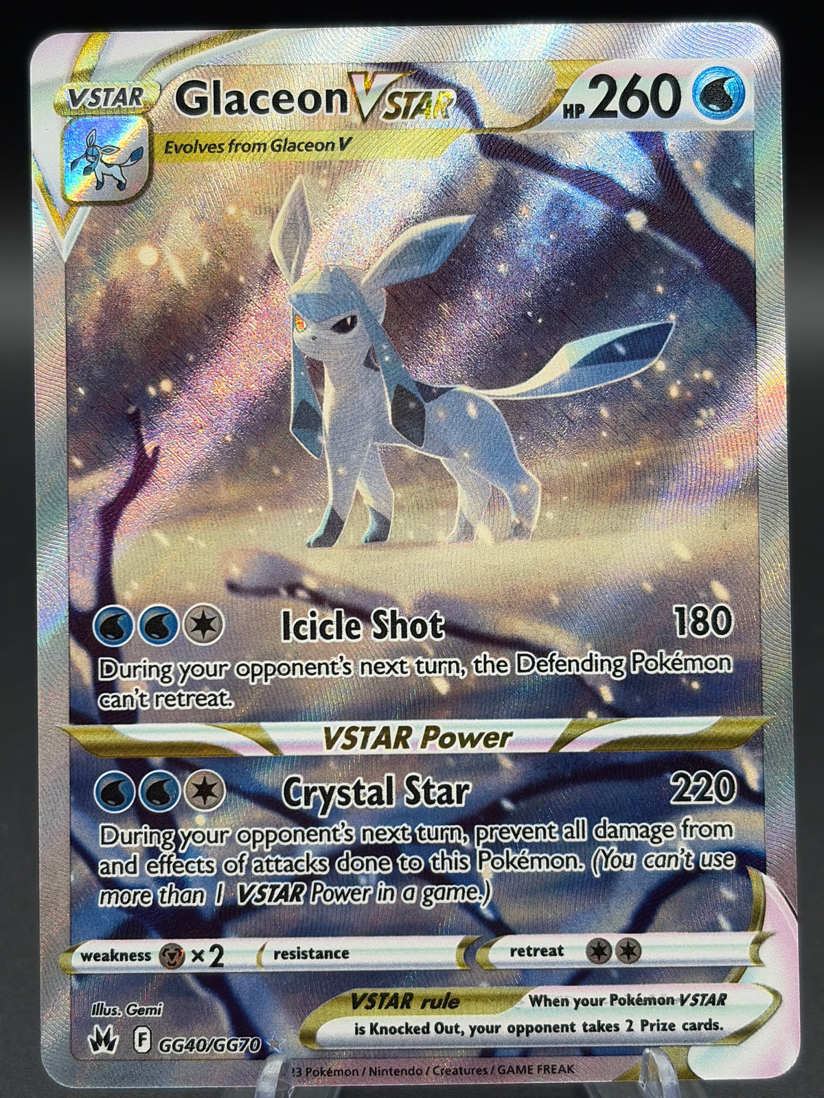 Pokémon TCG: 2023 Glaceon VSTAR - GG40/GG70 - SWSH: Crown Zenith