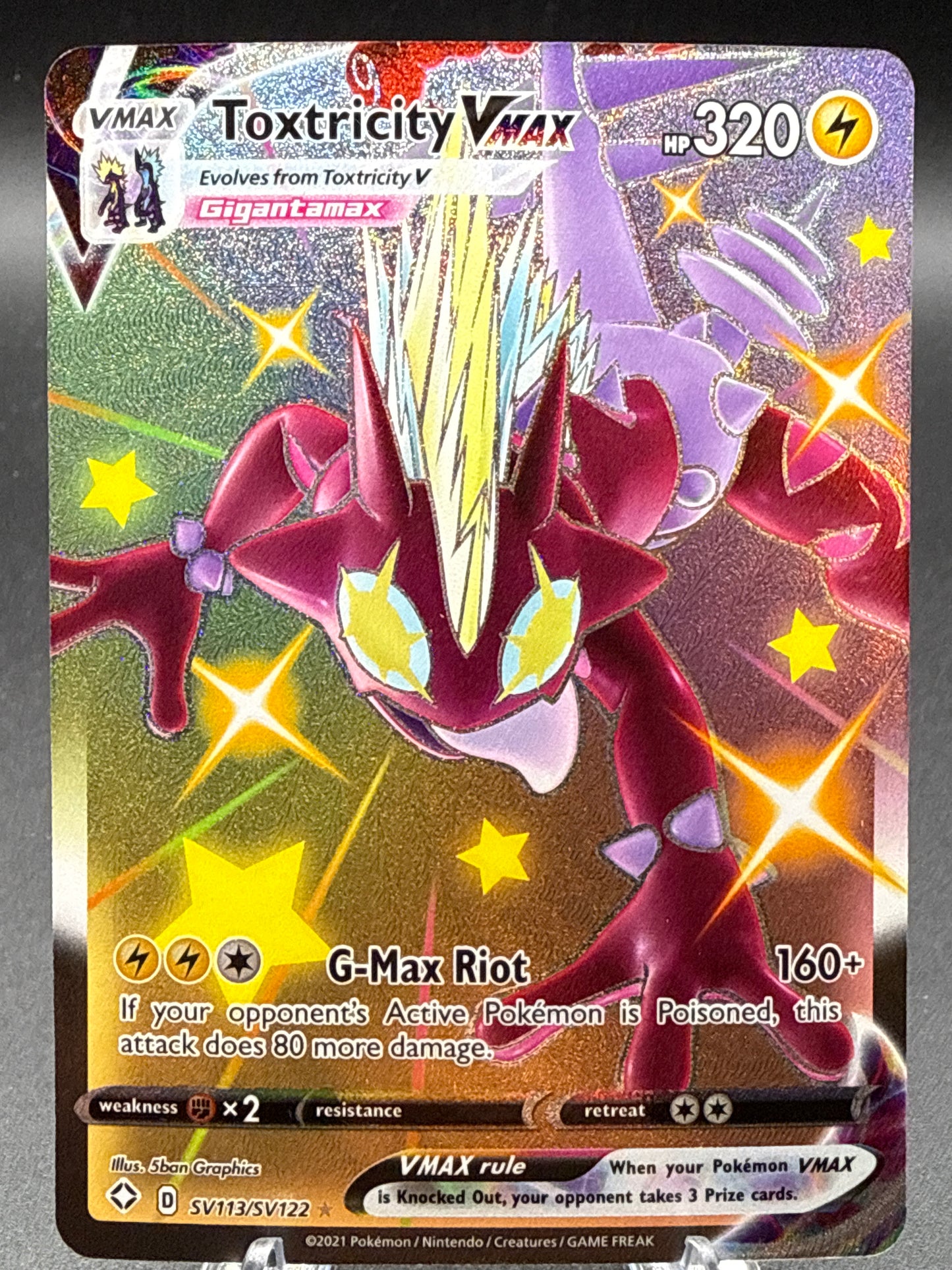 Pokémon TCG: 2021 Toxtricity VMAX - SV113/SV122 - SWSH: Shining Fates Shiny Vault