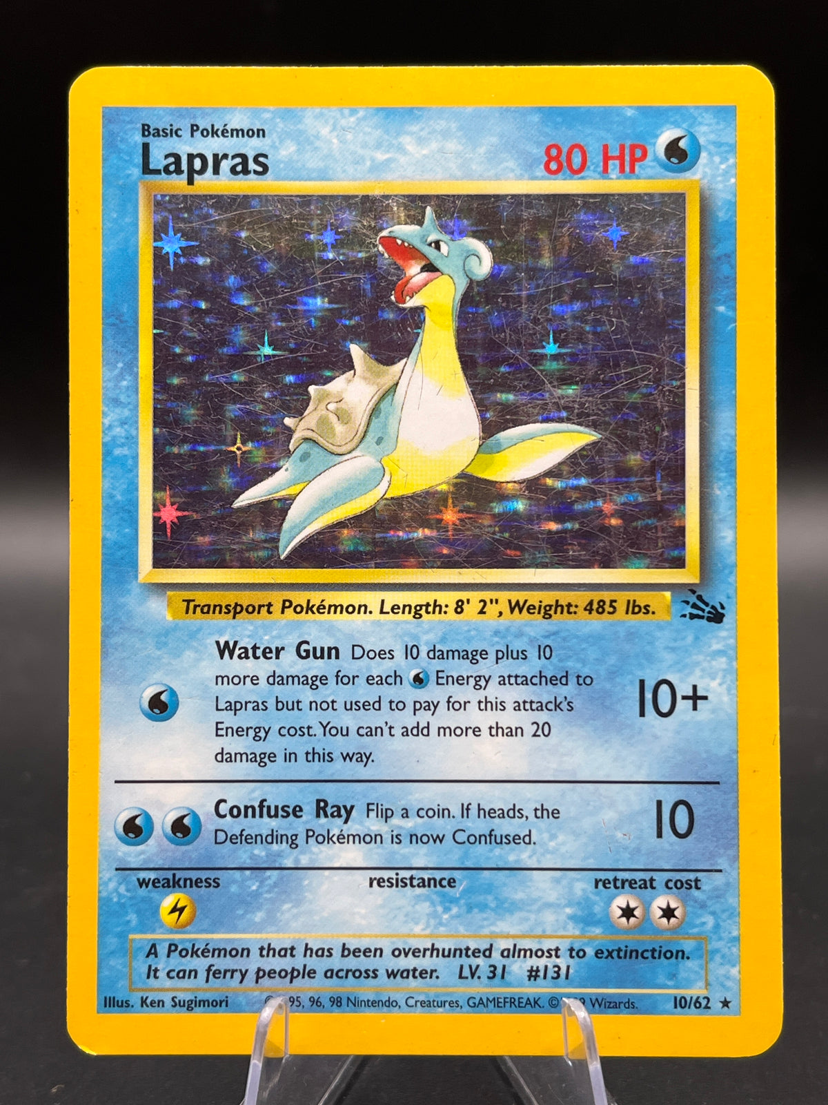 Pokémon TCG: 1999 Lapras - 10/62 - Fossil Unlimited Holo