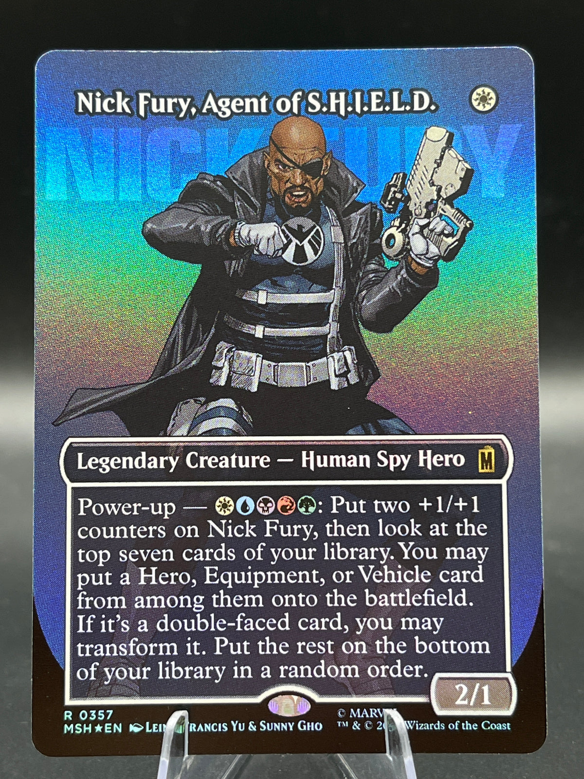 MTG TCG: 2026 Nick Fury, Agent of S.H.I.E.L.D. (Borderless) (Foil) - 0357 - Marvel Super Heroes (MSH)