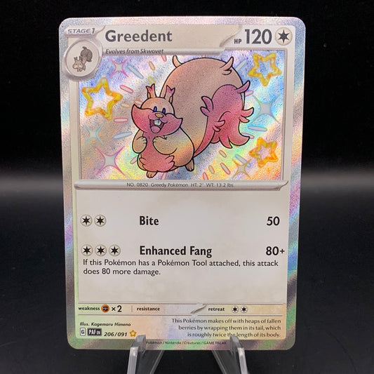 Pokémon TCG: 2024 Greedwnt 206/091 S&V Paldean Fates Shiny Full Art
