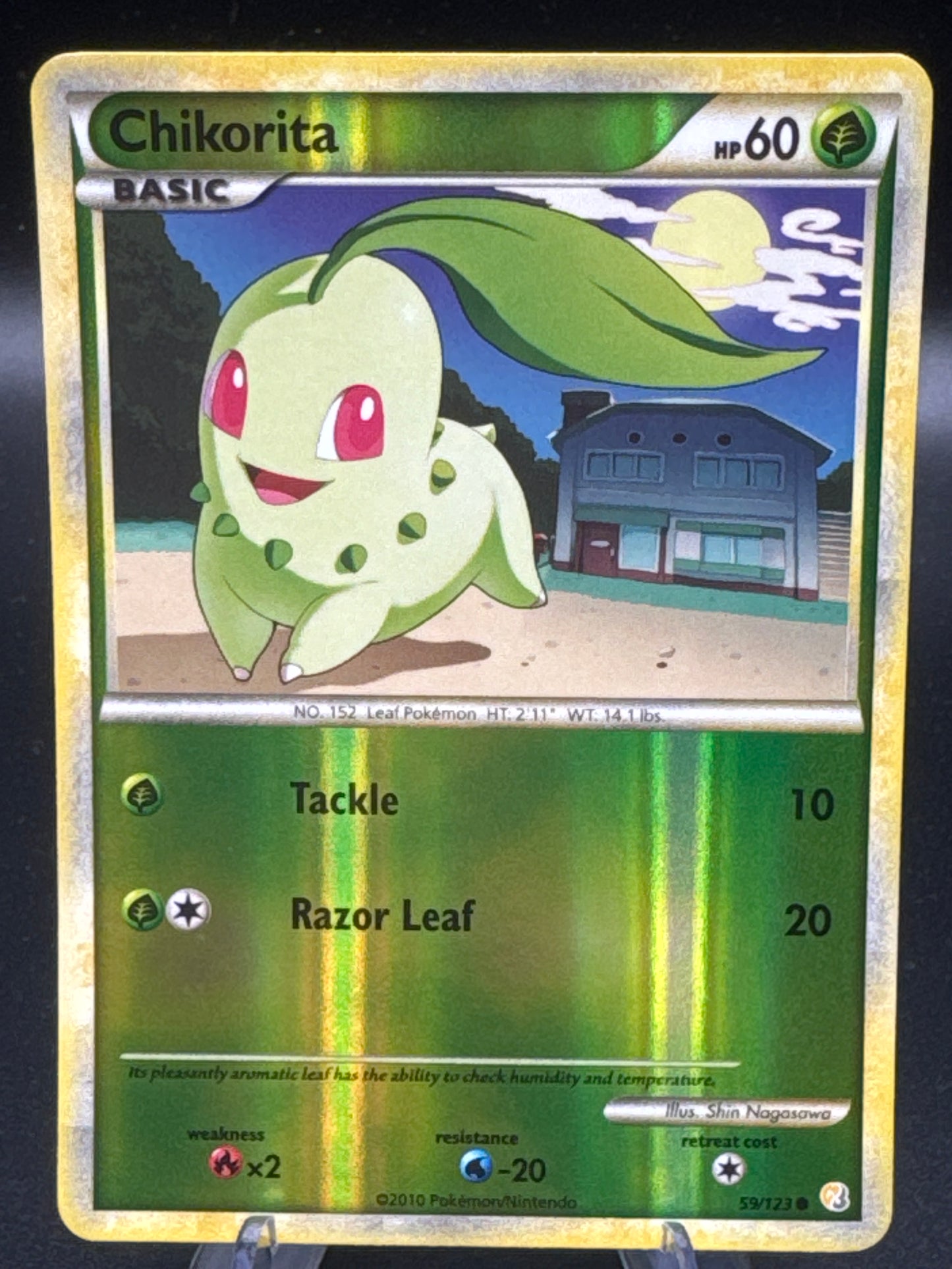 Pokémon TCG: 2010 Chikorita 59/123 - HeartGold SoulSilver Reverse Holo