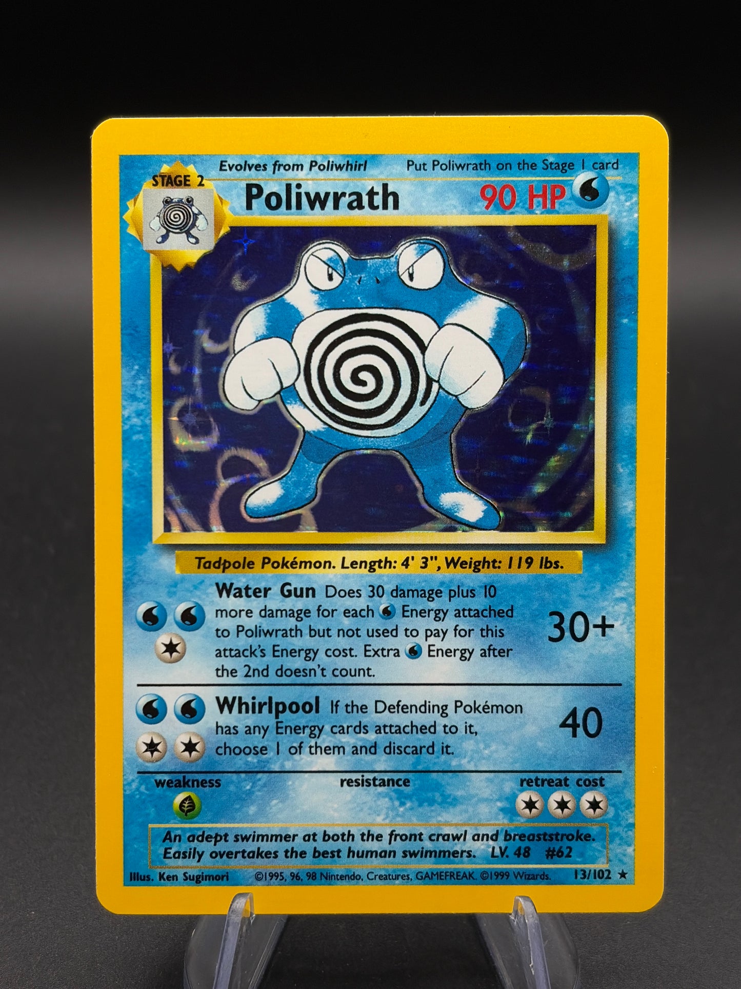 Pokémon TCG: 1999 Poliwrath 13/102 - Base Set Holo (Lightly Played)