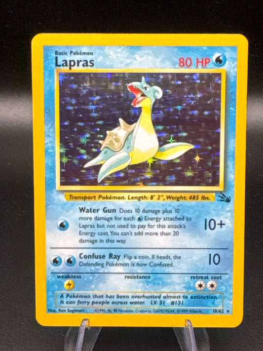 Pokémon TCG: 1999 Lapras - 10/62 - Fossil Unlimited Holo