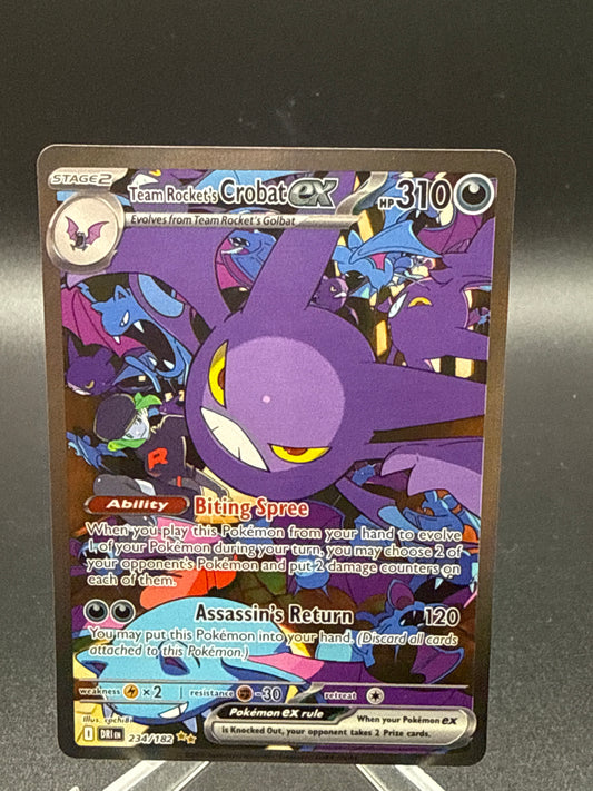 Pokémon TCG: 2025 Team Rocket's Crobat ex 234/182 SV: Destined Rivals