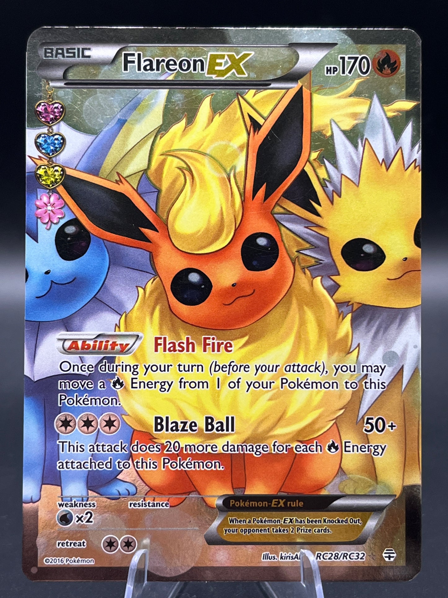 Pokémon TCG: 2016 Flareon EX RC28/RC32 XY: Generations Radiant Collection