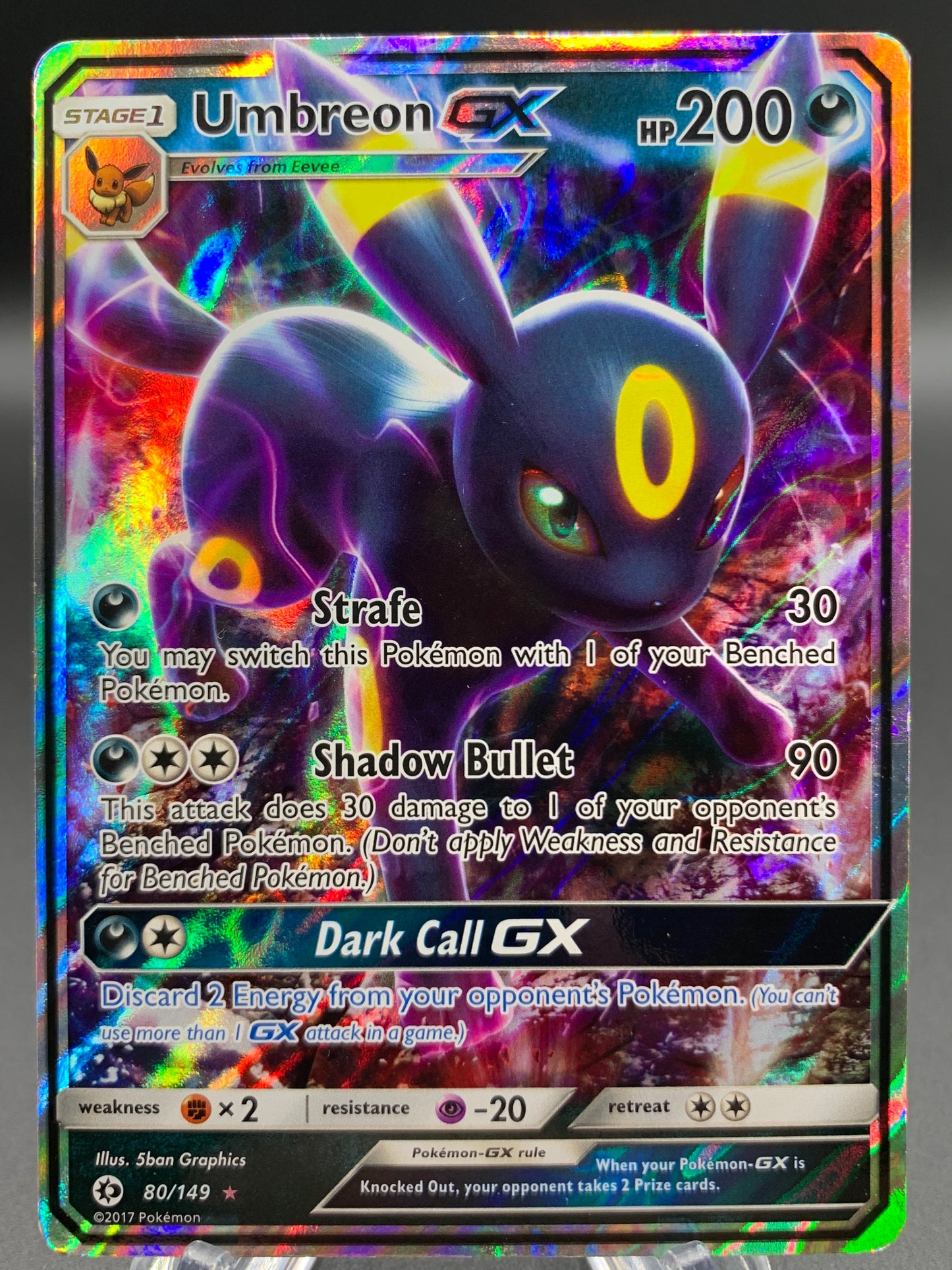 Pokémon TCG: 2017 Umbreon GX - 80/149 - SM: Base Set