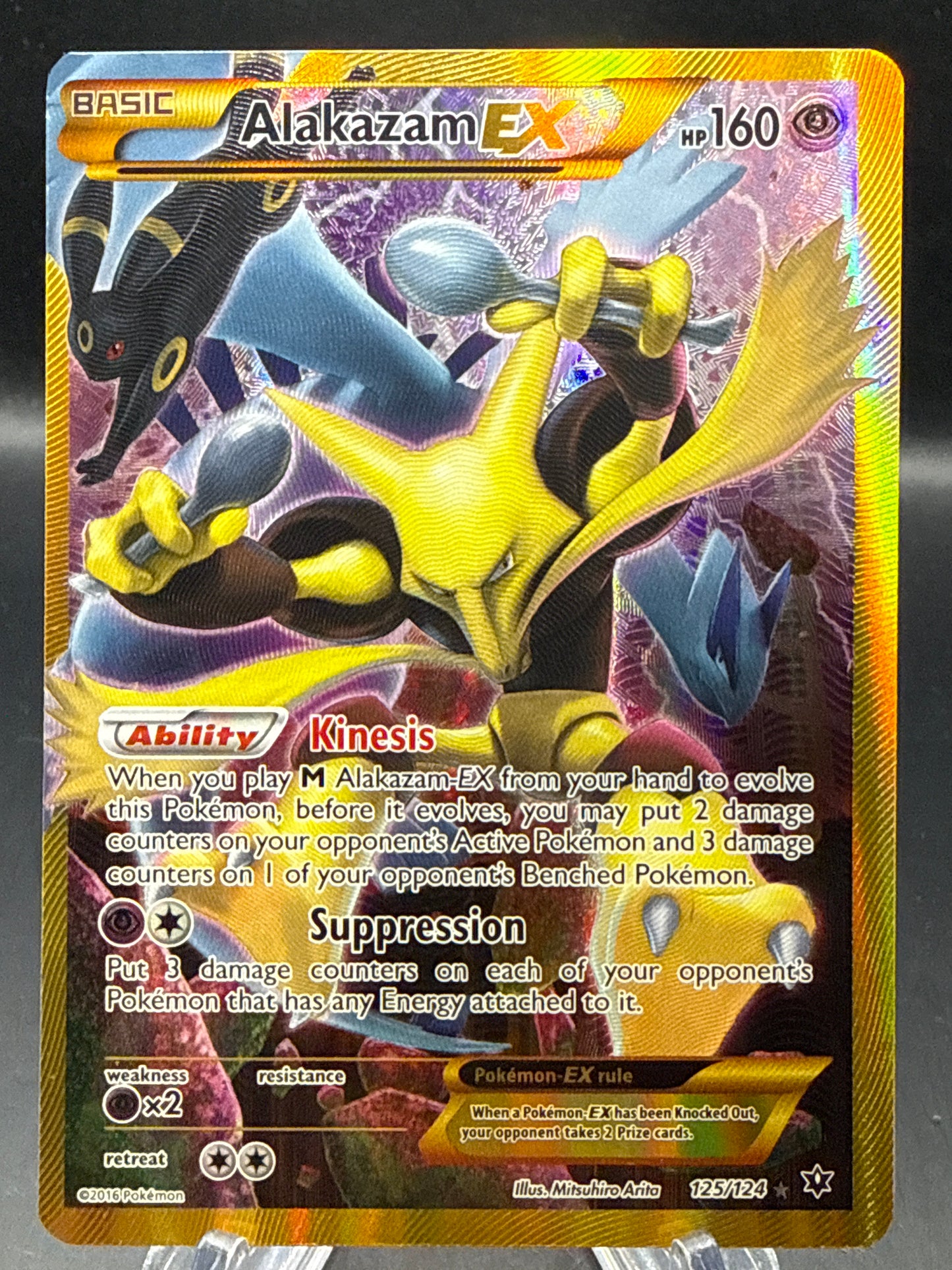Pokémon TCG: 2016 Alakazam EX 125/124 XY: Fates Collide Secret