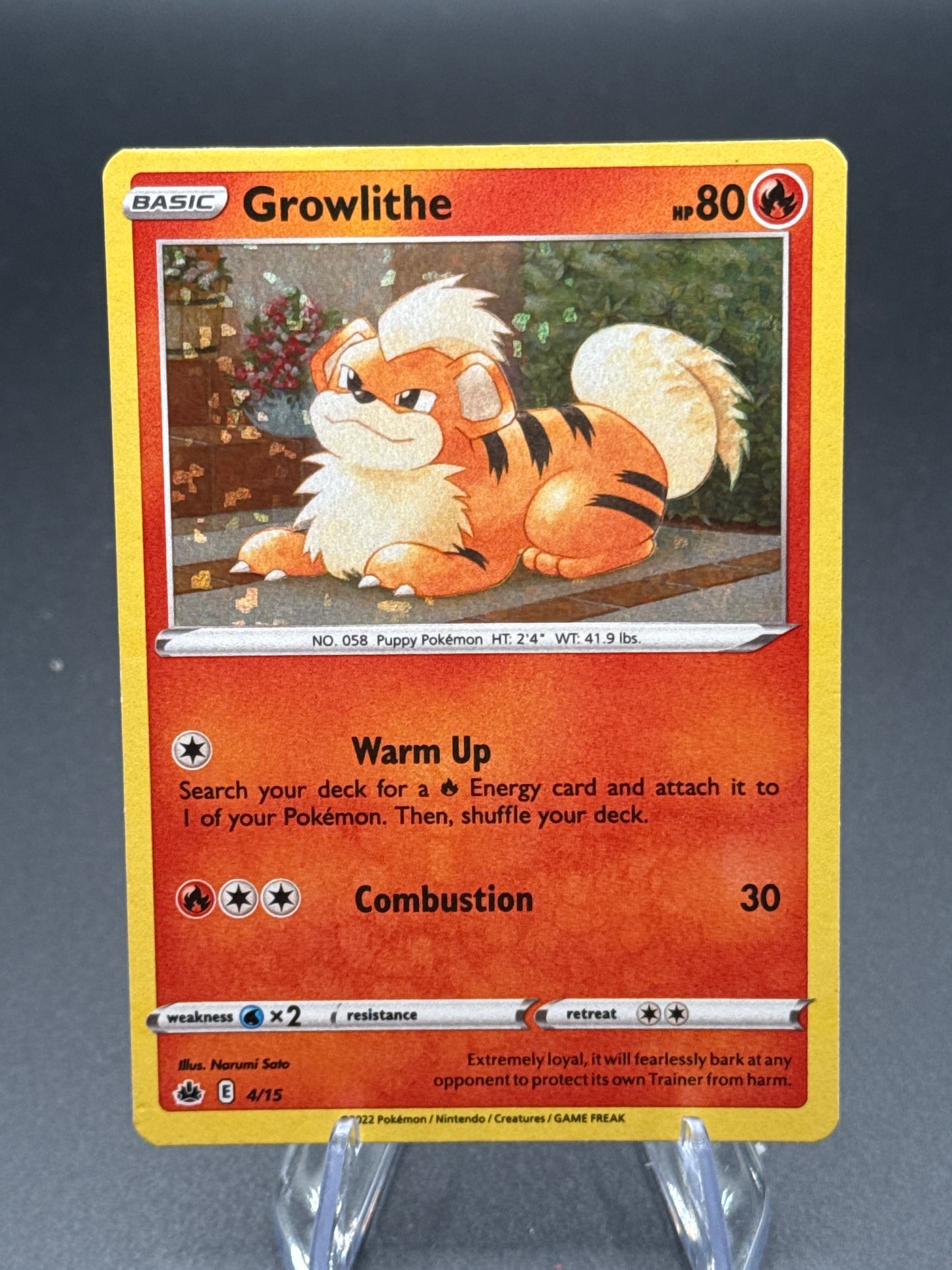 Pokémon TCG: 2022 Growlithe - 4/15 - McDonald's Promos 2022