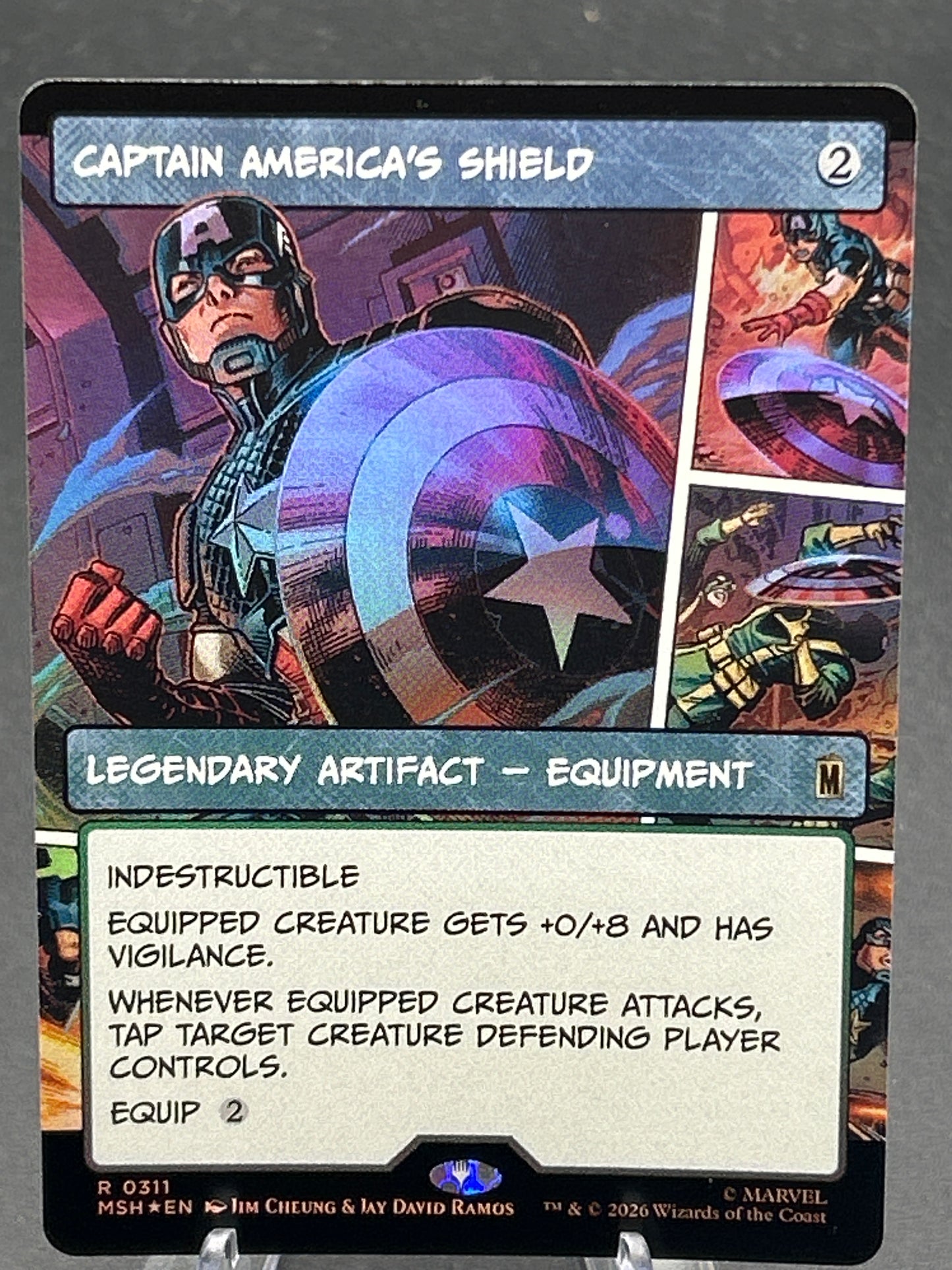 MTG TCG: Captain America's Shield (Borderless) (0311) - Marvel Super Heroes (MSH)