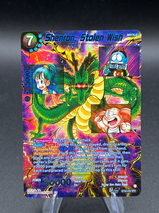 Dragon Ball TCG: 2026 Shenron, Stolen Wish (BT30)-038 SPR) - Three Glorious Fighters