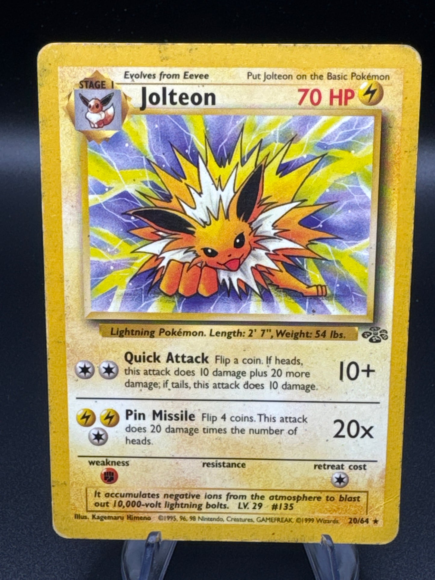 Pokémon TCG: 1999 Jolteon - 20/64 - Jungle Unlimited