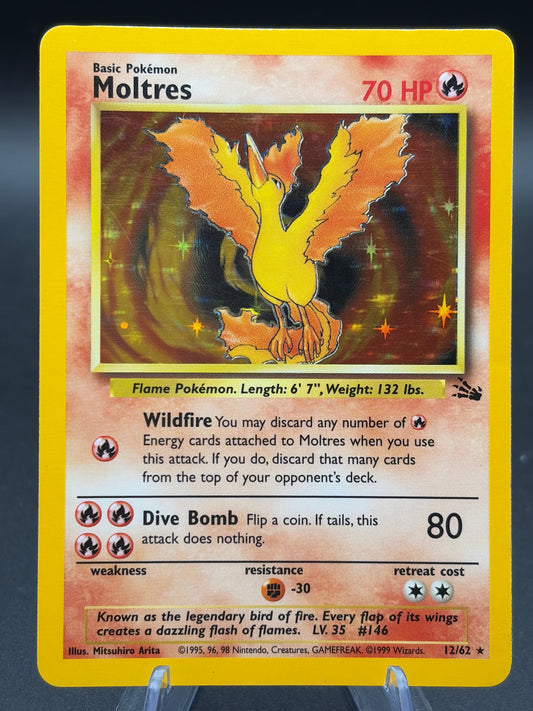 Pokémon TCG: 1999 Moltres 12/62 - Fossil Unlimited Holo
