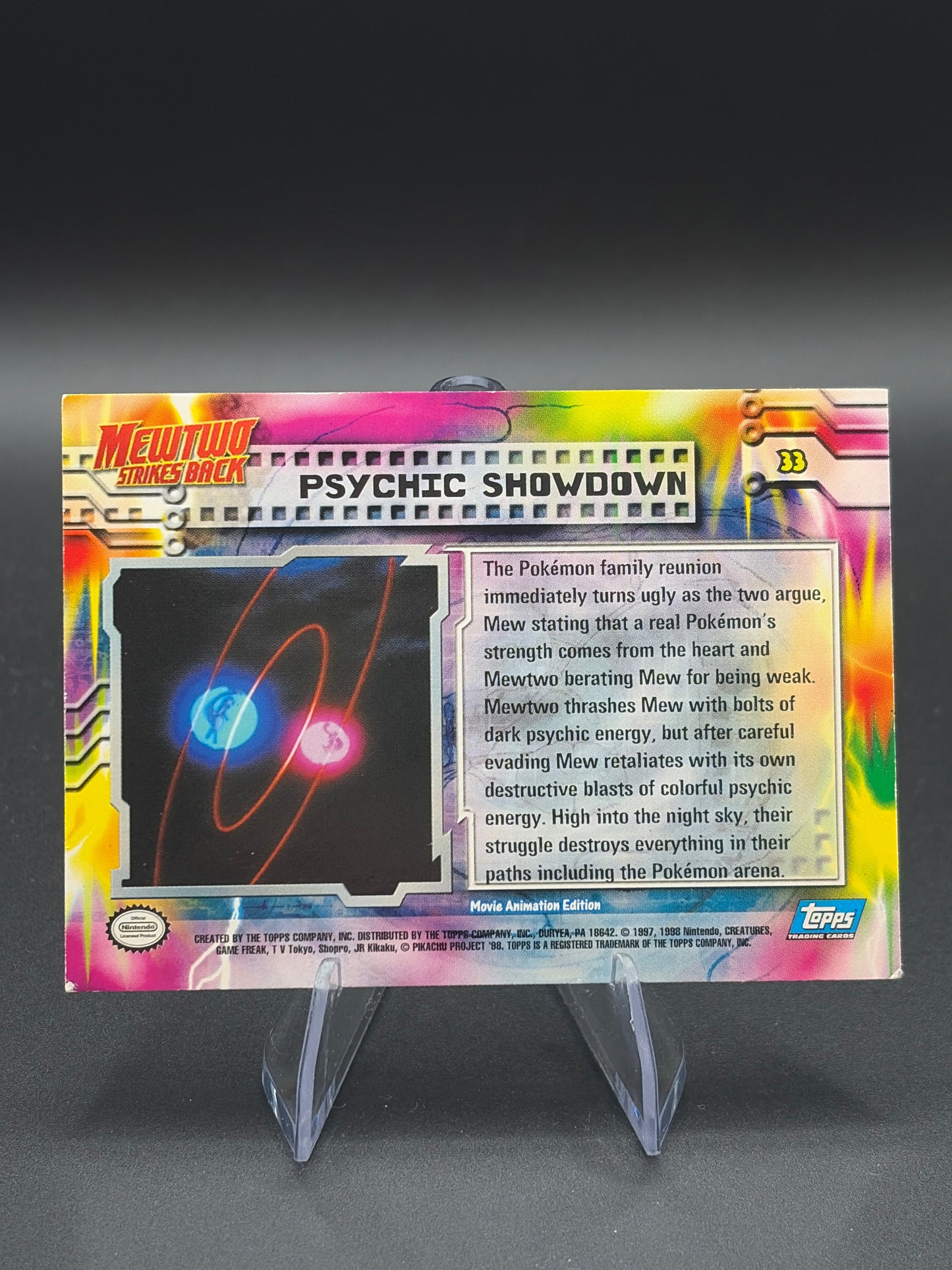 Pokémon TCG : Topps Pokémon Mewtwo Strikes Back Psychic Showdown Movie Animation #33 Card